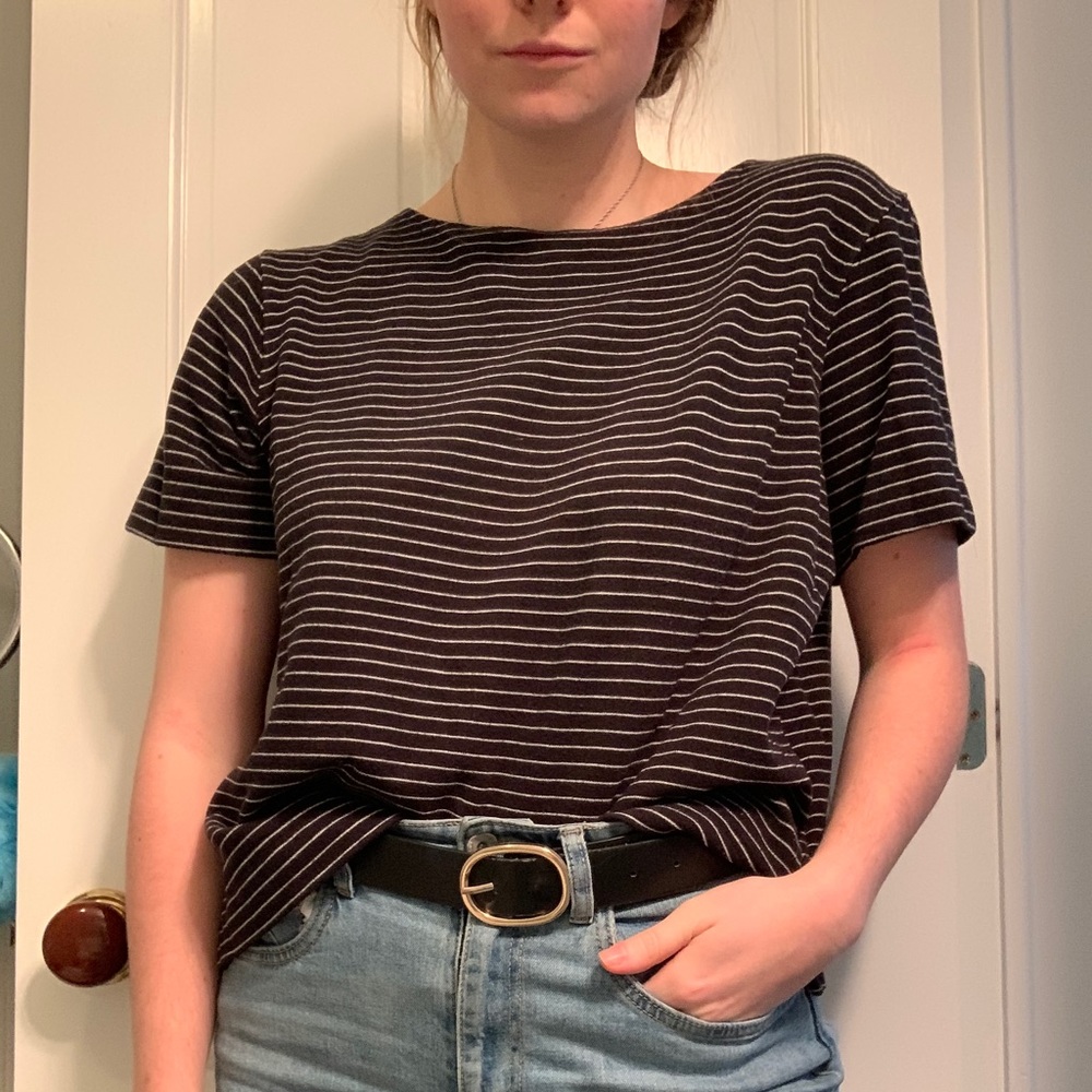 Chaus Sport striped short sleeve